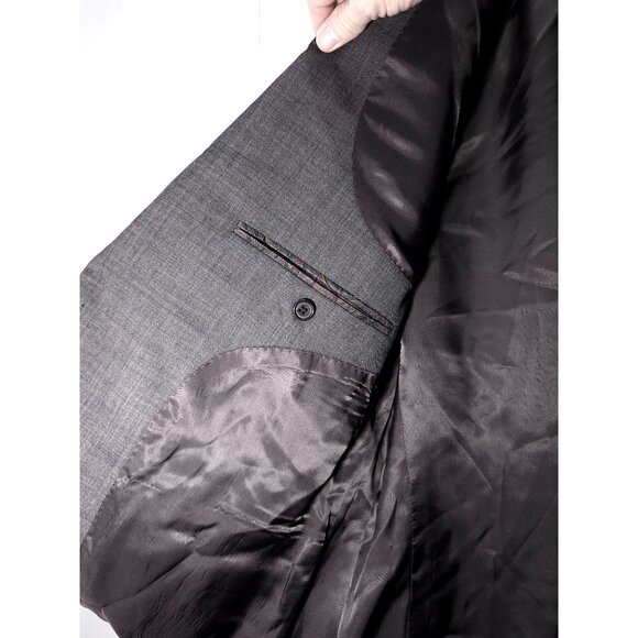 Lauren Ralph Lauren Men's Black/Dk Gray Suit Jacket Size 42 Regular Two-Button N - Picture 12 of 16
